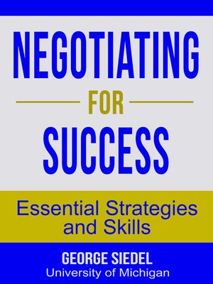cover image of Negotiating for Success